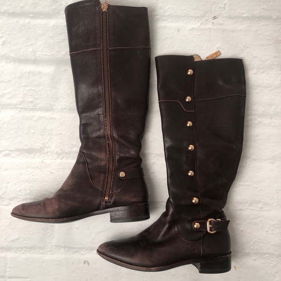 Micheal Kors Brown Leather boots (flats). - Picture 2 of 7